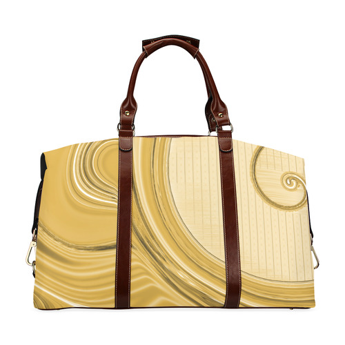 Amber Gold Snail Classic Travel Bag (Model 1643) Remake
