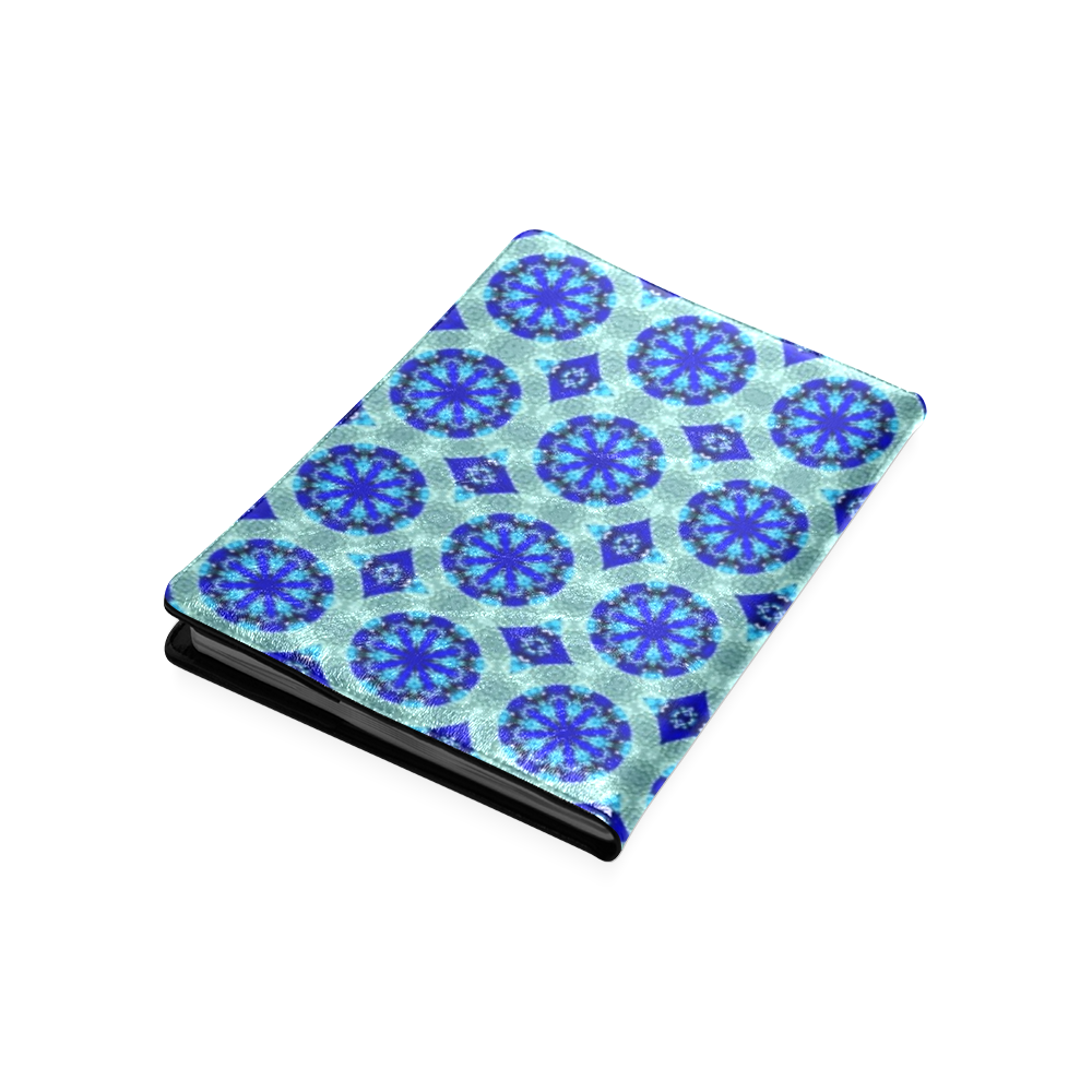 Teal Blue Floral Custom NoteBook B5