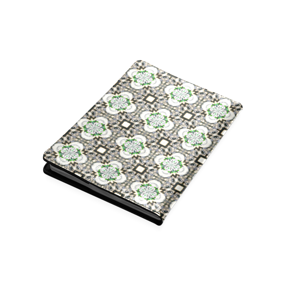 Brown and Green Floral Geometric Custom NoteBook B5