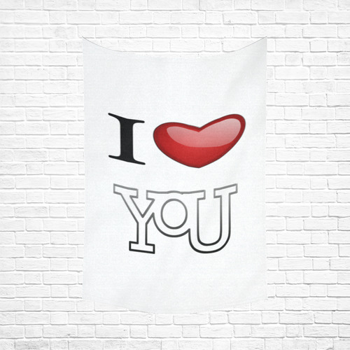 I Love You Cotton Linen Wall Tapestry 60"x 90"