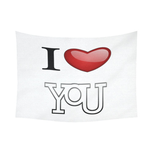 I Love You Cotton Linen Wall Tapestry 80"x 60"