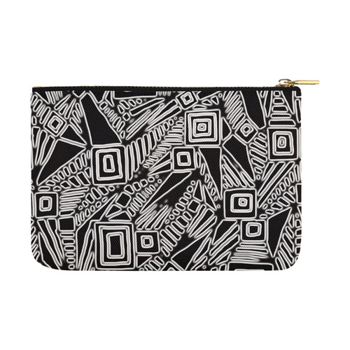 Optical Illusion, Black and White Art Carry-All Pouch 12.5''x8.5''