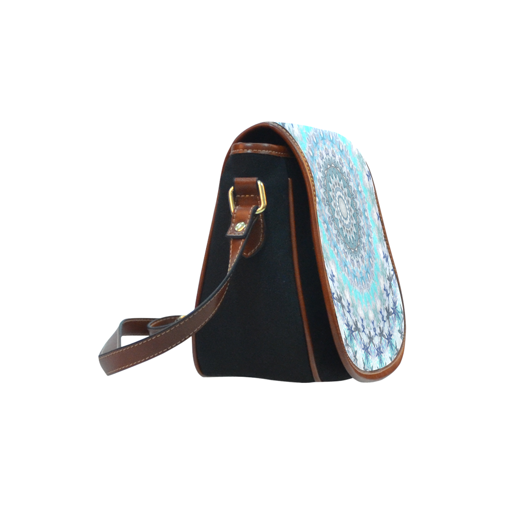 Cloudy Colored Kaleidoscope Saddle Bag/Small (Model 1649)(Flap Customization)
