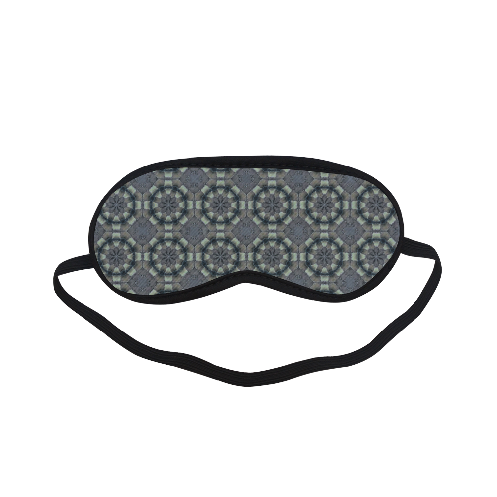 Gray and Black Geometric Pattern Sleeping Mask