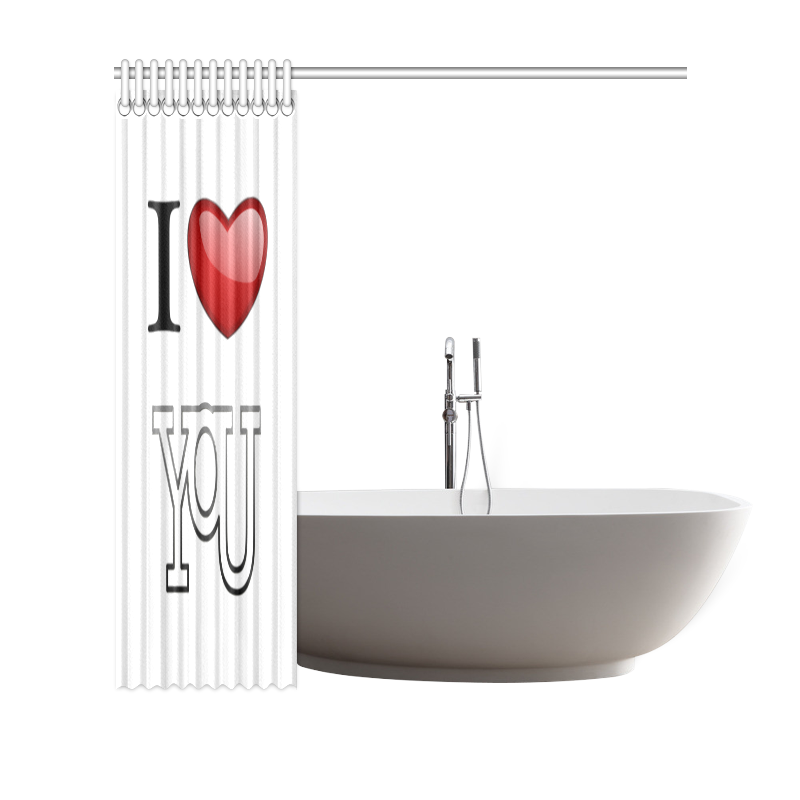 I Love You Shower Curtain 69"x70"