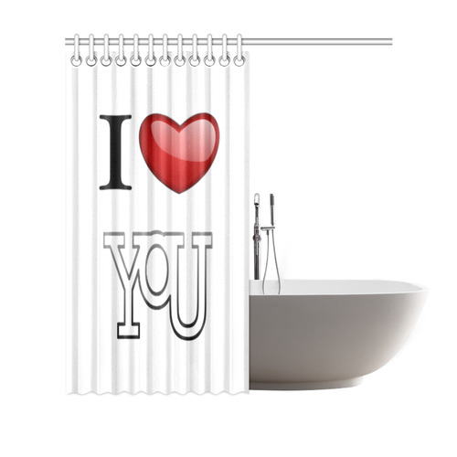 I Love You Shower Curtain 69"x70"