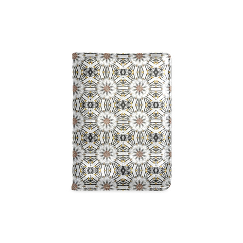 White Black and Tan Floral Custom NoteBook A5