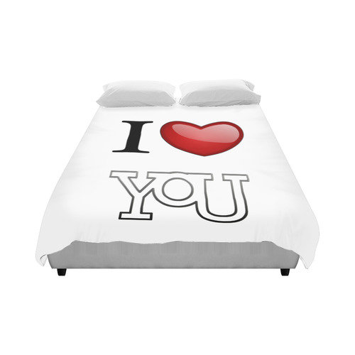 I Love You Duvet Cover 86"x70" ( All-over-print)