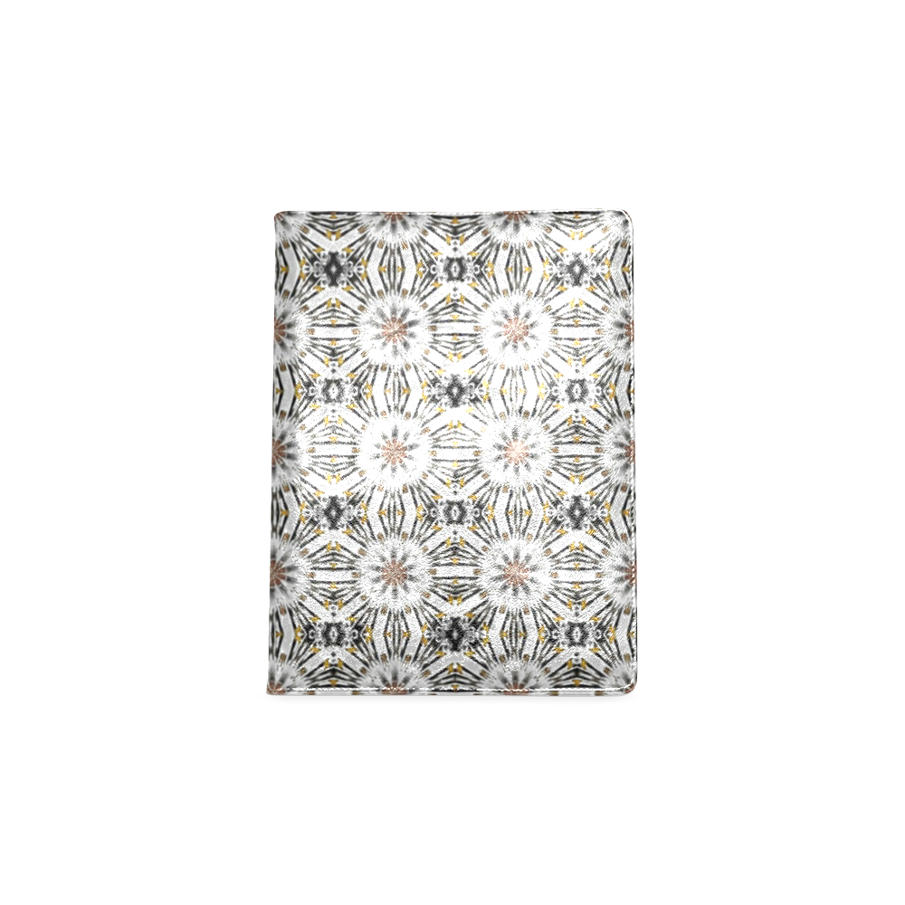 White Black and Tan Floral Custom NoteBook B5
