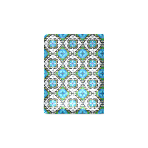 Azure Blue Green and White Floral Custom NoteBook B5