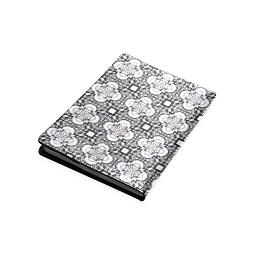 Black and Purple Floral Geometric Custom NoteBook B5