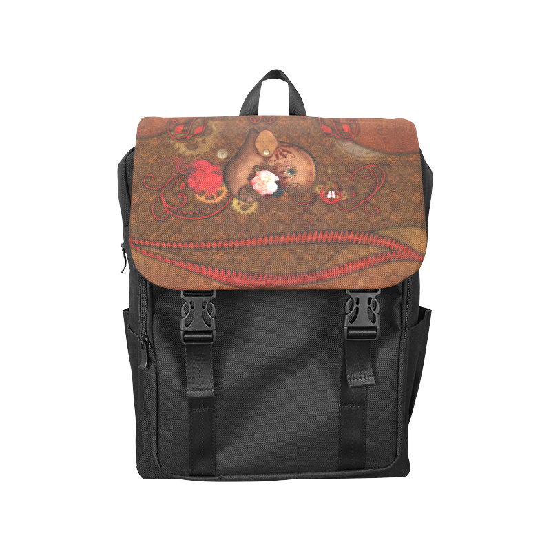 Steampunk heart with roses, valentines Casual Shoulders Backpack (Model 1623)