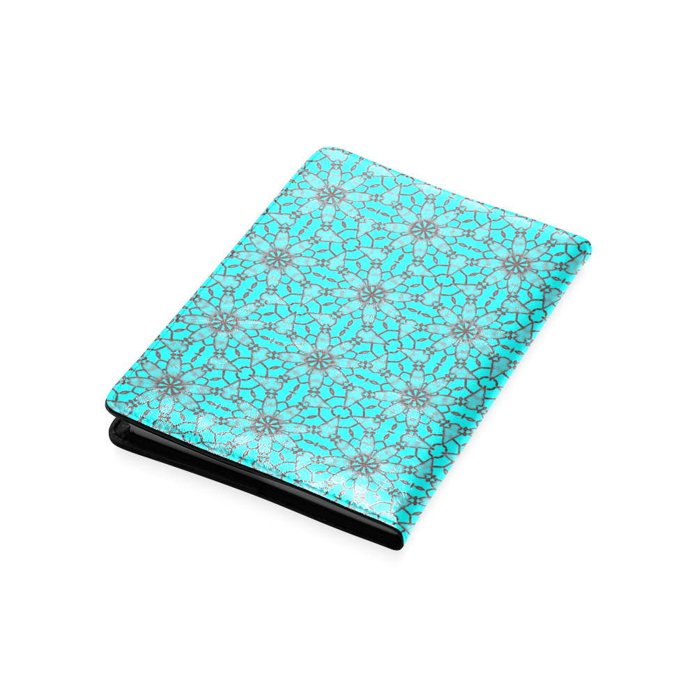 Sexy Teal and Black Floral Lace Custom NoteBook A5