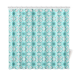 Sexy Teal Floral Lace Shower Curtain 72"x72"