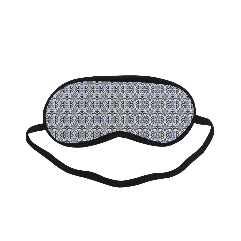Black Gray and Purple Floral Sleeping Mask