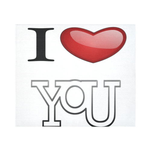 I Love You Cotton Linen Wall Tapestry 60"x 51"