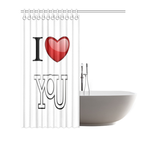 I Love You Shower Curtain 72"x72"