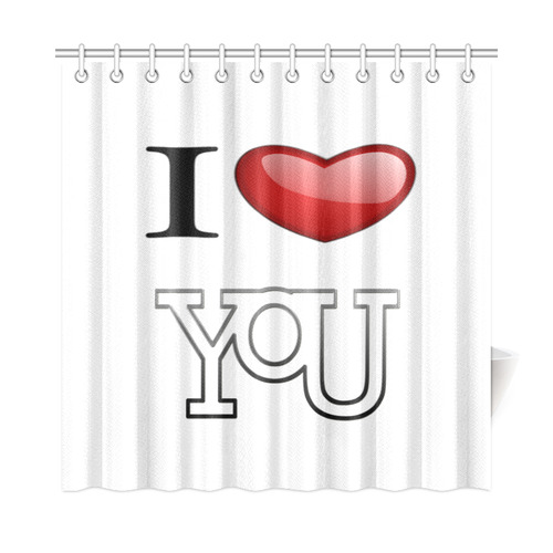 I Love You Shower Curtain 72"x72"