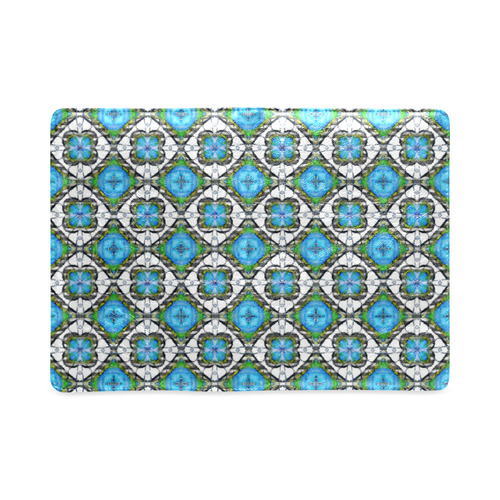 Azure Blue Green and White Floral Custom NoteBook A5