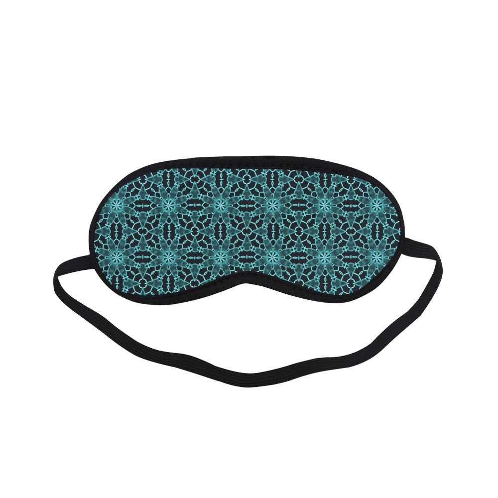 Sexy Black and Teal Floral Lace Sleeping Mask