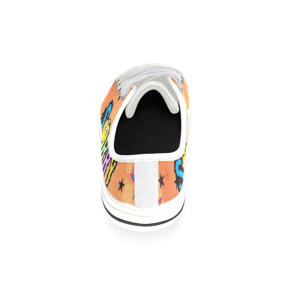 Sorry by Popart Lover Low Top Canvas Shoes for Kid (Model 018)