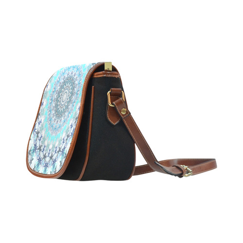 Cloudy Colored Kaleidoscope Saddle Bag/Small (Model 1649)(Flap Customization)