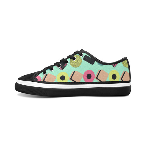 Liquorice Candy Mix Women's Canvas Zipper Shoes/Large Size (Model 001)