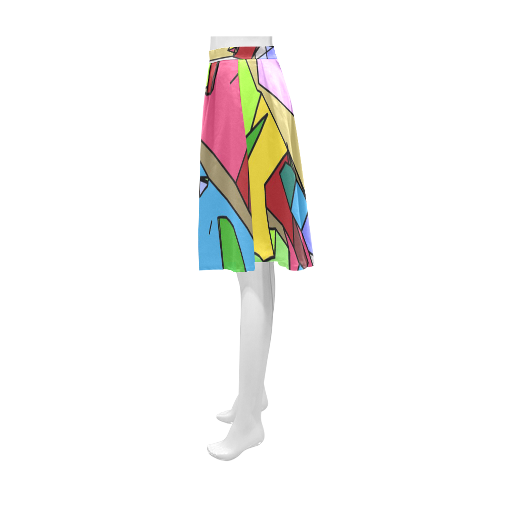 Geo Fun January B by FeelGood Athena Women's Short Skirt (Model D15)