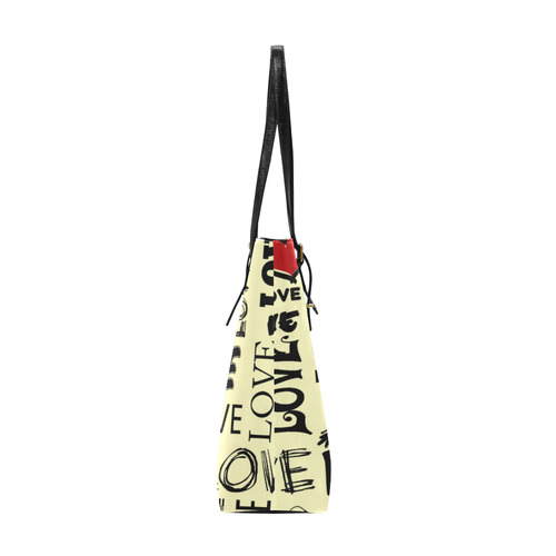 Love text design Euramerican Tote Bag/Small (Model 1655)