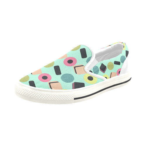 Liquorice Candy Mix Slip-on Canvas Shoes for Kid (Model 019)