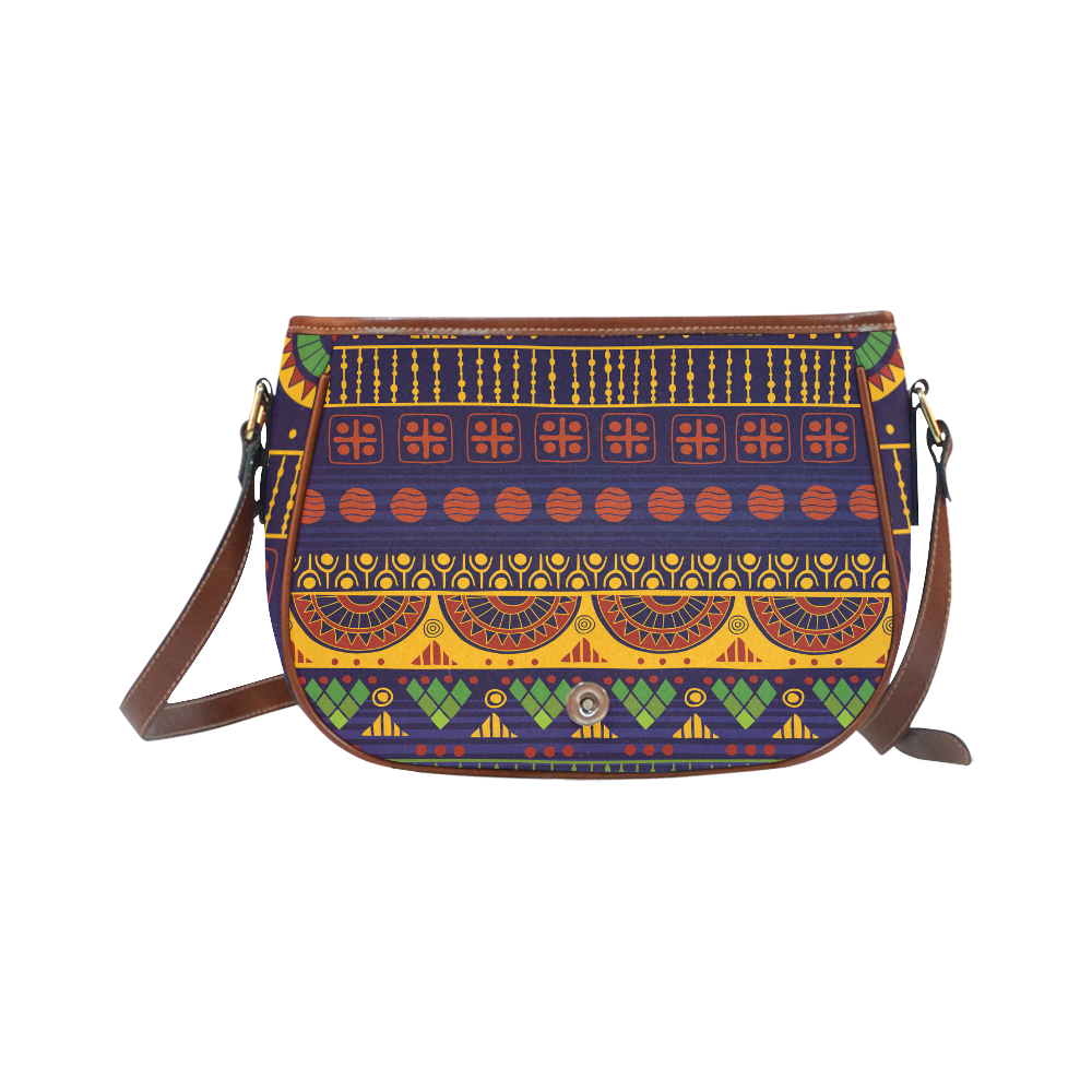 African Tribal Pattern Saddle Bag/Small (Model 1649) Full Customization
