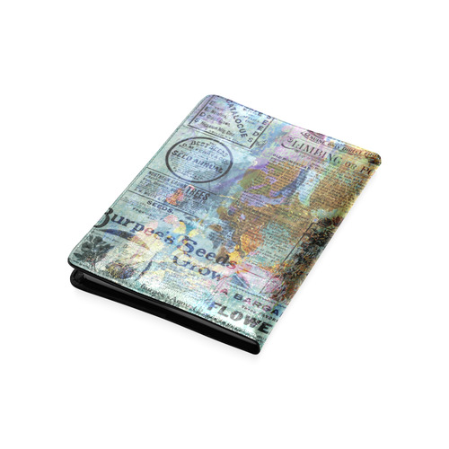 Old Newspaper Colorful Painting Splashes Custom NoteBook A5