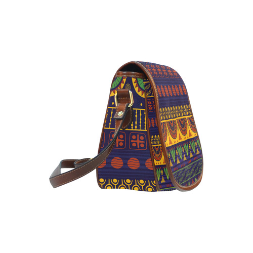 African Tribal Pattern Saddle Bag/Large (Model 1649)