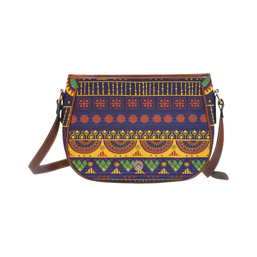 African Tribal Pattern Saddle Bag/Large (Model 1649)