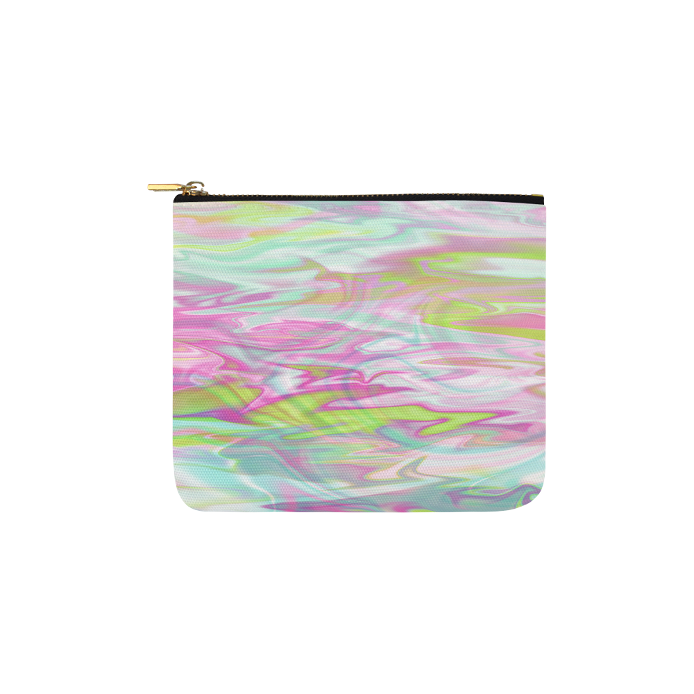 Pastel Iridescent Marble Waves Pattern Carry-All Pouch 6''x5''