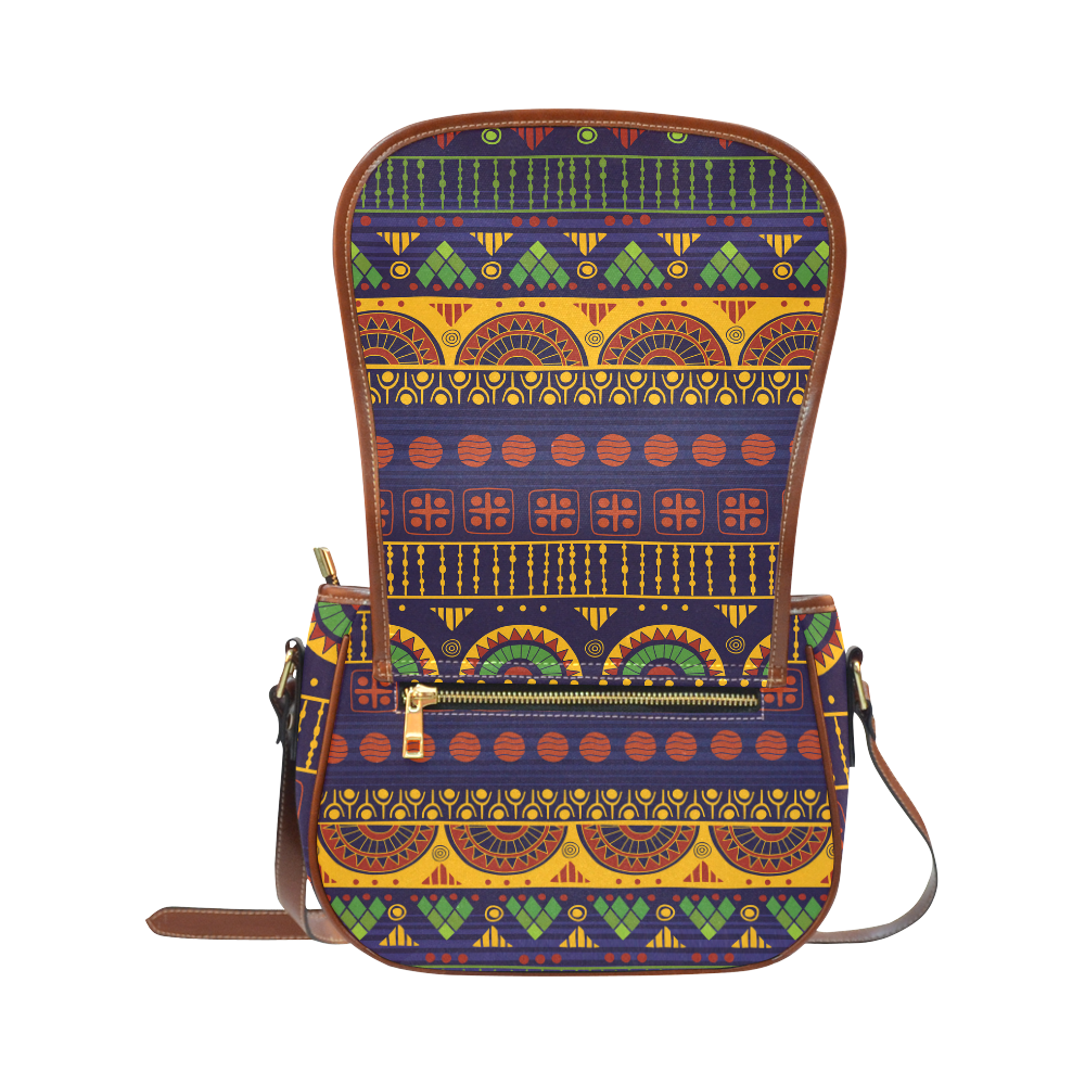 African Tribal Pattern Saddle Bag/Small (Model 1649) Full Customization
