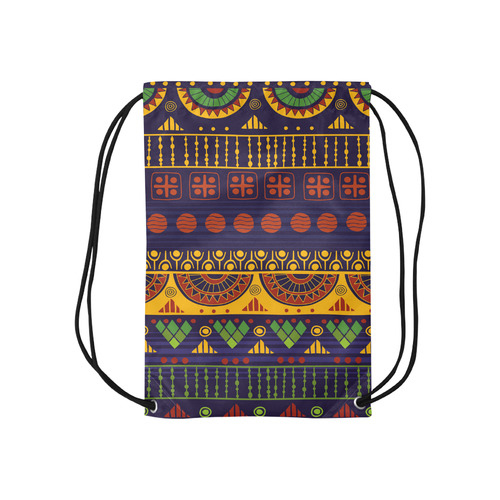 African Tribal Pattern Small Drawstring Bag Model 1604 (Twin Sides) 11"(W) * 17.7"(H)