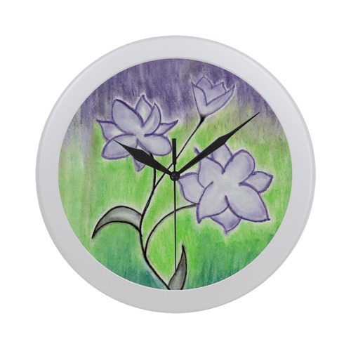 Purple velvet Circular Plastic Wall clock