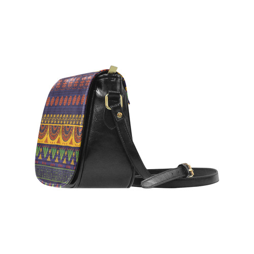African Tribal Pattern Classic Saddle Bag/Small (Model 1648)