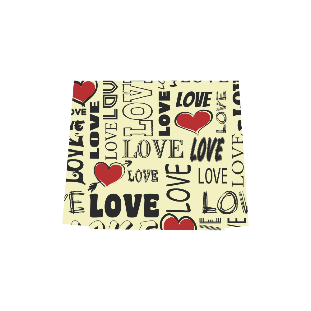 Love text design Euramerican Tote Bag/Small (Model 1655)