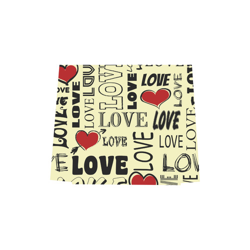 Love text design Euramerican Tote Bag/Small (Model 1655)