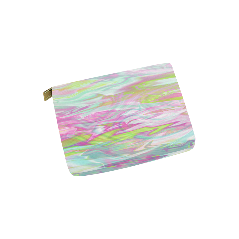 Pastel Iridescent Marble Waves Pattern Carry-All Pouch 6''x5''