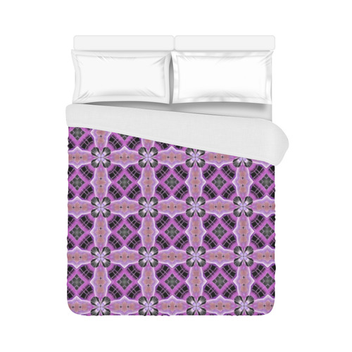 Purple Floral Abstract Duvet Cover 86"x70" ( All-over-print)