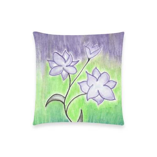 Purple velvet Custom  Pillow Case 18"x18" (one side) No Zipper