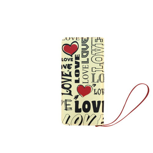 Love text design Women's Clutch Wallet (Model 1637)