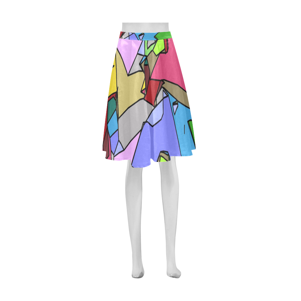 Geo Fun January B by FeelGood Athena Women's Short Skirt (Model D15)