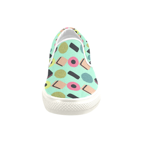 Liquorice Candy Mix Slip-on Canvas Shoes for Kid (Model 019)