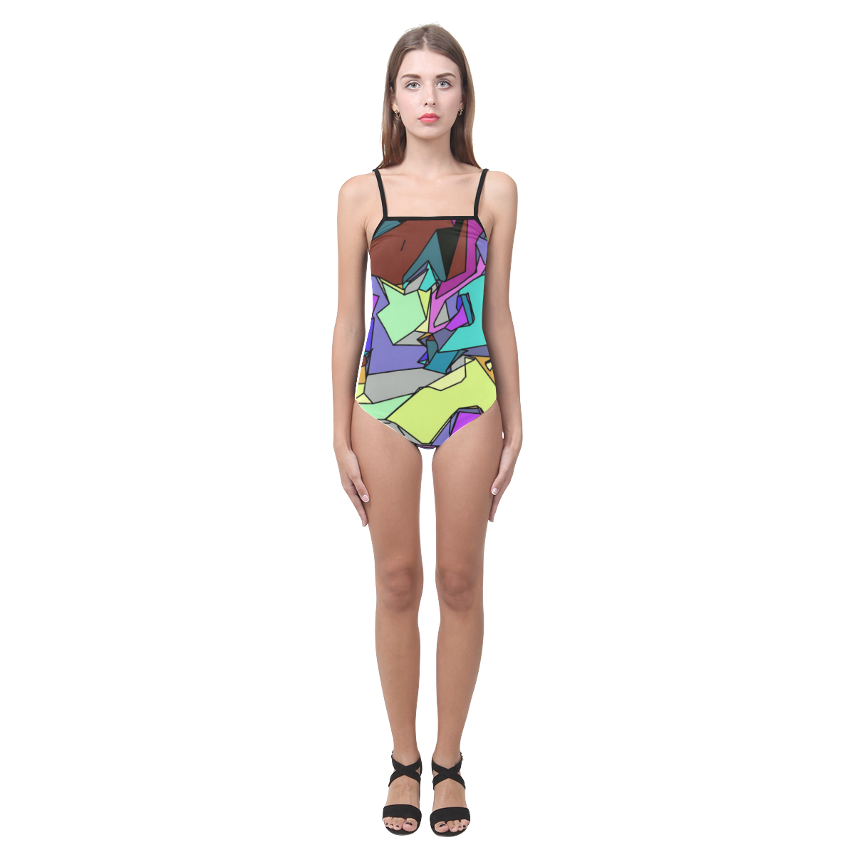 Geo Fun January C by FeelGood Strap Swimsuit ( Model S05)
