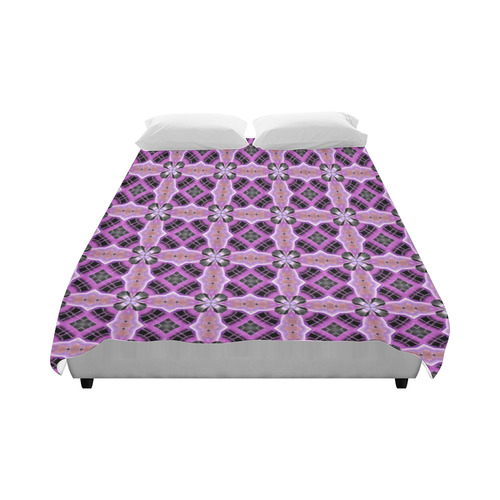 Purple Floral Abstract Duvet Cover 86"x70" ( All-over-print)