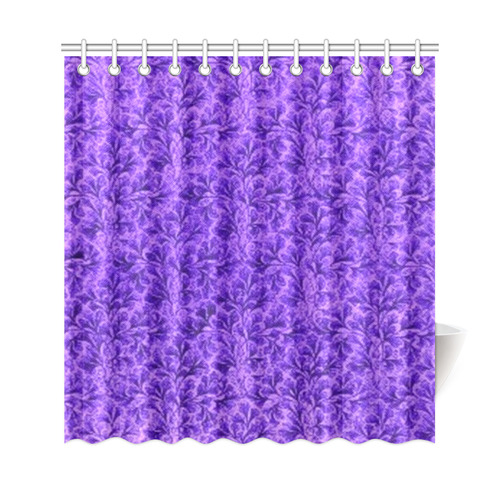 Vintage Floral Lace Leaf Amethyst Purple Shower Curtain 69"x72"